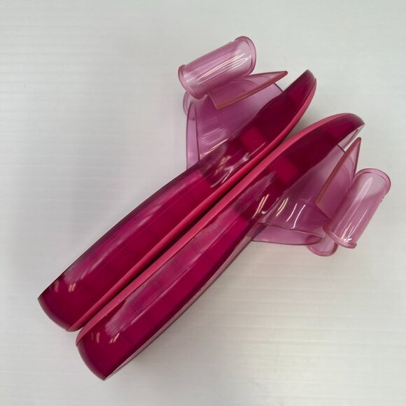 Kate Spade Sandal Women 7 Bow Tie Knot Slide Flat Jelly Cruise Resort Party Core - Picture 7 of 9